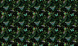 Load image into Gallery viewer, Butterfly Fabric, Botanical Material, Dark Floral Design, Tropical Pattern, Moody Cloth, Cottage Textiles, Fabric By the Yard