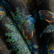 Load image into Gallery viewer, Chinoiserie Fabric, Victorian Material, Botanical Textiles, Peacock Design, Gothic Cloth, Fantasy Fabric, Moody Pattern, Fabric By The Yard