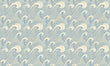 Load image into Gallery viewer, Ocean Waves Fabric, Sea Material, Summer Textiles, Coastal Design, Beach House Cloth, Retro Fabric, Beach House Pattern, Fabric By The Yard