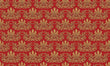 Load image into Gallery viewer, Victorian Fabric, Damask Material, Antique Textiles, Gold Baroque Design, Ornate Cloth, Vintage Fabric, Fabric By The Yard