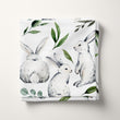 Load image into Gallery viewer, Bunny Fabric, Rabbit Material, Farmhouse Textiles, Country Design, Vintage Cloth, Cottage Pattern, Botanical Watercolor, Fabric By The Yard