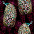 Load image into Gallery viewer, Chinoiserie Fabric, Victorian Material, Floral Textiles, Peacock Design, Gothic Cloth, Fantasy Fabric, Moody Pattern, Fabric By The Yard