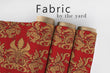 Load image into Gallery viewer, Victorian Fabric, Damask Material, Antique Textiles, Gold Baroque Design, Ornate Cloth, Vintage Fabric, Fabric By The Yard