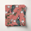 Load image into Gallery viewer, Chinoiserie Fabric, Victorian Material, Botanical Textiles, Floral Design, Garden Cloth, Vintage Fabric, Peacock Pattern, Fabric By The Yard