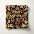 Load image into Gallery viewer, Victorian Fabric, Ornate Material, Dark Damask Design, Vintage Floral Pattern, Traditional Cloth, Elegant Textiles, Fabric By the Yard