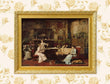 Load image into Gallery viewer, Printed Wall Art | Antique Oil Painting | Painting Print | Historical Painting | Victorian Wall Art | Victorian Ladies in Music Room