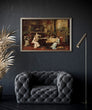 Load image into Gallery viewer, Printed Wall Art | Antique Oil Painting | Painting Print | Historical Painting | Victorian Wall Art | Victorian Ladies in Music Room