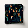 Load image into Gallery viewer, Victorian Fabric, Parrot Material, Moody Botanical Design, Vintage Bird Pattern, Traditional Cloth, Elegant Textiles, Fabric By the Yard