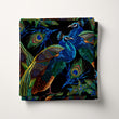 Load image into Gallery viewer, Victorian Fabric, Moody Material, Peacock Textiles, Celestial Design, Dark Botanical Cloth, Ethereal Bird Fabric, Fabric By The Yard