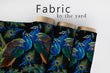 Load image into Gallery viewer, Victorian Fabric, Moody Material, Peacock Textiles, Celestial Design, Dark Botanical Cloth, Ethereal Bird Fabric, Fabric By The Yard
