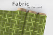 Load image into Gallery viewer, Vintage Fabric, Boho Material, Retro Textiles, Bohemian Design, Geometric Cloth, Antique Fabric, Green Pattern, Fabric By The Yard