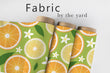 Load image into Gallery viewer, Lemon Fabric, Citrus Fruit Material, Summer Textiles, Food Design, Vintage Cloth, Retro Fabric, 60s Kitchen Pattern, Fabric By The Yard
