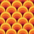 Load image into Gallery viewer, Retro Fabric, Mid Century Modern Material, Geometric Textiles, Vintage Design, MCM Cloth, Orange and Red Pattern, Fabric By The Yard