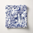 Load image into Gallery viewer, Toile Fabric, Victorian Material, Deer Textiles, Forest Design, Antique Cloth, Woods Fabric, Woodland Animals Pattern, Fabric By The Yard