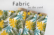 Load image into Gallery viewer, Tropical Fabric, Palm Material, Fern Textiles, Coastal Design, Botanical Cloth, Beach House Fabric, Vintage Pattern, Fabric By The Yard