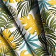 Load image into Gallery viewer, Tropical Fabric, Palm Material, Fern Textiles, Coastal Design, Botanical Cloth, Beach House Fabric, Vintage Pattern, Fabric By The Yard