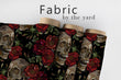 Load image into Gallery viewer, Gothic Fabric, Skull Material, Dark Moody Textiles, Goth Design, Halloween Cloth, Maximalist Fabric, Bones Pattern, Fabric By The Yard