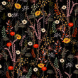 Load image into Gallery viewer, Victorian Fabric, Antique Material, Floral Textiles, Flower Garden Design, Vintage Fabric, Moody Upholstery Material, Fabric by The Yard