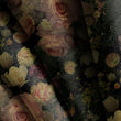 Load image into Gallery viewer, Victorian Fabric, Floral Material, Moody Textiles, Roses Design, Flower Cloth, Vintage Fabric, Gothic Pattern, Fabric By The Yard