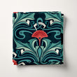 Load image into Gallery viewer, Victorian Fabric, Art Nouveau Material, Floral Textiles, Botanical Design, Antique Cloth, Vintage Fabric, Flower Pattern, Fabric By The Yard