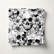 Load image into Gallery viewer, Gothic Fabric, Skull Material, Spooky Bones Textiles, Goth Design, Halloween Cloth, Maximalist Fabric, Bones Pattern, Fabric By The Yard