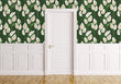 Load image into Gallery viewer, Peace Lily Wallpaper, Flower Garden Wallpaper, Vintage Floral Wallpaper, Cottage Wallpaper, Peel and Stick Wallpaper, Fabric Wallpaper