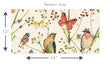 Load image into Gallery viewer, Botanical Wallpaper, Butterfly Garden Wallpaper, Bird Wallpaper, Cottage Wallpaper, Peel and Stick Wallpaper, Fabric Wallpaper