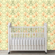 Load image into Gallery viewer, Victorian Wallpaper, Antique Floral Wallpaper, Vintage Wallpaper, Pink Floral Wallpaper, Peel and Stick Wallpaper, Fabric Wallpaper