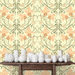 Load image into Gallery viewer, Victorian Wallpaper, Antique Floral Wallpaper, Vintage Wallpaper, Pink Floral Wallpaper, Peel and Stick Wallpaper, Fabric Wallpaper