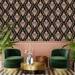 Load image into Gallery viewer, Victorian Wallpaper, Dark Wallpaper, Antique Wallpaper, Damask Wallpaper, Pink Goth Wallpaper, Floral Wallpaper, Peel & Stick Wallpaper