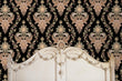 Load image into Gallery viewer, Victorian Wallpaper, Dark Wallpaper, Antique Wallpaper, Damask Wallpaper, Pink Goth Wallpaper, Floral Wallpaper, Peel & Stick Wallpaper