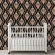 Load image into Gallery viewer, Victorian Wallpaper, Dark Wallpaper, Antique Wallpaper, Damask Wallpaper, Pink Goth Wallpaper, Floral Wallpaper, Peel & Stick Wallpaper