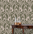 Load image into Gallery viewer, Palm Tree Wallpaper, Tropical Wallpaper, Green Vintage Wallpaper, Coastal Wallpaper, Palm Leaves Beach Wallpaper, Peel & Stick Wallpaper