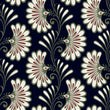 Load image into Gallery viewer, Art Deco Wallpaper, Moody Wallpaper, Dark Wallpaper, Antique Wallpaper, Geometric Floral Wallpaper, Peel & Stick Wallpaper