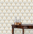 Load image into Gallery viewer, Gold Art Deco Wallpaper, Antique Wallpaper, Vintage Wallpaper, Geometric Wallpaper, Elegant Wallpaper, Peel & Stick Wallpaper