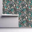 Load image into Gallery viewer, Forest Animals Wallpaper, Botanical Wallpaper, Cottagecore Wallpaper, Owls Mushrooms Bird Wallpaper, Flower Garden, Peel & Stick Wallpaper