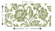 Load image into Gallery viewer, Floral Wallpaper, Green Flower Wallpaper, Botanical Wallpaper, Cottage Wallpaper, Vintage Country Peel and Stick Wallpaper, Fabric Wallpaper