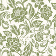 Load image into Gallery viewer, Floral Wallpaper, Green Flower Wallpaper, Botanical Wallpaper, Cottage Wallpaper, Vintage Country Peel and Stick Wallpaper, Fabric Wallpaper
