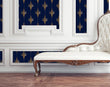 Load image into Gallery viewer, Art Deco Wallpaper, Victorian Wallpaper, Antique Wallpaper, Elegant Wallpaper, Blue and Gold Wallpaper, Peel & Stick Wallpaper
