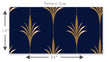 Load image into Gallery viewer, Art Deco Wallpaper, Victorian Wallpaper, Antique Wallpaper, Elegant Wallpaper, Blue and Gold Wallpaper, Peel & Stick Wallpaper