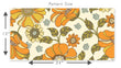 Load image into Gallery viewer, Vintage Floral Wallpaper, Retro Flower Wallpaper, Boho Wallpaper, Bohemian Wallpaper, Funky Orange Wallpaper, Peel & Stick Wallpaper