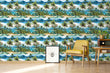Load image into Gallery viewer, Tropical Beach Wallpaper, Hawaiian Wallpaper, Vintage Wallpaper, Retro Palm Tree Wallpaper, Beach House Wallpaper, Peel & Stick Wallpaper