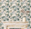Load image into Gallery viewer, Butterfly Wallpaper, Botanical Wallpaper, Tropical Wallpaper, Floral Wallpaper, Palms and Ferns Wallpaper, Peel & Stick Wallpaper