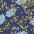 Load image into Gallery viewer, Blue Floral Wallpaper, Flower Wallpaper, Cottage Wallpaper, Farmhouse Wallpaper, Garden Wallpaper, Peel & Stick Wallpaper