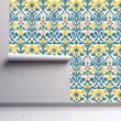 Load image into Gallery viewer, Vintage Floral Wallpaper, Botanical Wallpaper, Flower Garden Wallpaper, Cottage Wallpaper, Yellow Flowers Peel & Stick Wallpaper