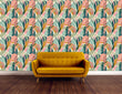 Load image into Gallery viewer, Vintage Pastel Tropical Wallpaper, Pal Leaves Wallpaper, Coastal Wallpaper, Retro Beach House Wallpaper, Peel & Stick Wallpaper