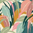 Load image into Gallery viewer, Vintage Pastel Tropical Wallpaper, Pal Leaves Wallpaper, Coastal Wallpaper, Retro Beach House Wallpaper, Peel & Stick Wallpaper
