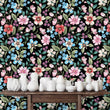 Load image into Gallery viewer, Moody Wallpaper, Botanical Wallpaper, Floral Wallpaper, Flower Wallpaper, Dark Cottage Garden Peel & Stick Wallpaper, Removable Wallpaper