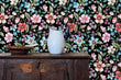 Load image into Gallery viewer, Moody Wallpaper, Botanical Wallpaper, Floral Wallpaper, Flower Wallpaper, Dark Cottage Garden Peel & Stick Wallpaper, Removable Wallpaper