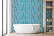 Load image into Gallery viewer, Teal Floral Wallpaper, Chinoiseries Wallpaper, Flower Wallpaper, Botanical Wallpaper, Blue Cottage Wallpaper, Peel & Stick Wallpaper